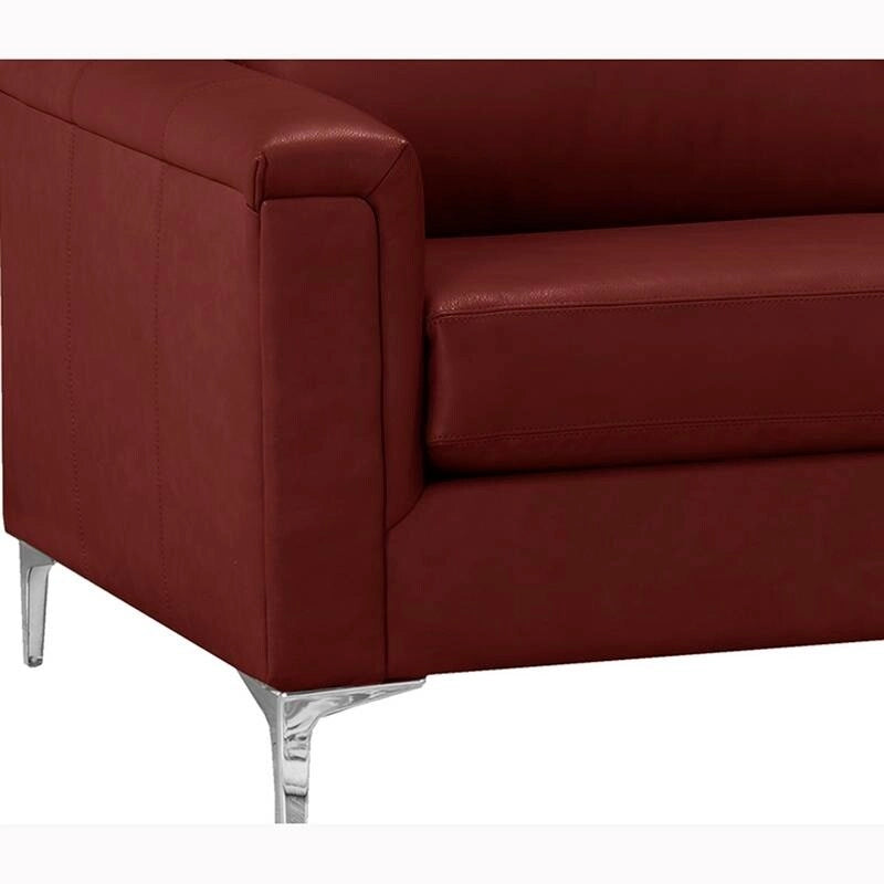 Malibu L-shaped Top-grain Leather Sectional Sofa - 122.5 x 85 x 36.5 x 35