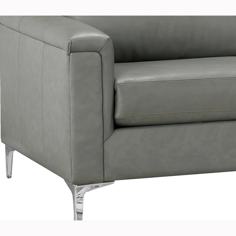 Malibu L-shaped Top-grain Leather Sectional Sofa - 122.5 x 85 x 36.5 x 35