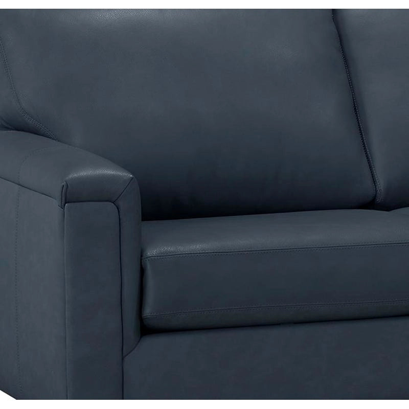 Malibu L-shaped Top-grain Leather Sectional Sofa - 122.5 x 85 x 36.5 x 35