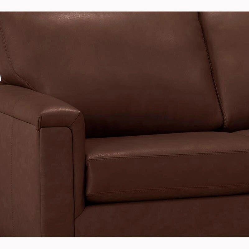 Malibu L-shaped Top-grain Leather Sectional Sofa - 122.5 x 85 x 36.5 x 35