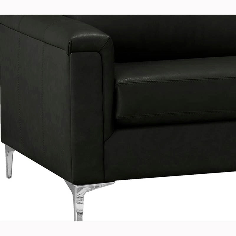 Malibu L-shaped Top-grain Leather Sectional Sofa - 122.5 x 85 x 36.5 x 35