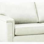 Malibu L-shaped Top-grain Leather Sectional Sofa - 122.5 x 85 x 36.5 x 35