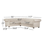 Knightsbridge Chesterfield Sectional by iNSPIRE Q Artisan