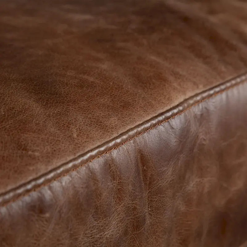 Cochrane II Brown Genuine Leather Sofa - 82.0L x 33.0W x 32.3H