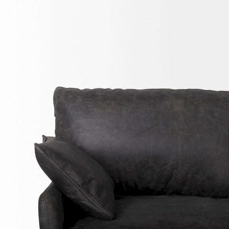 Cochrane II Brown Genuine Leather Sofa - 82.0L x 33.0W x 32.3H