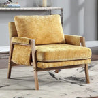 Mid-Century Modern 30 W Chenille Upholstered Accent Leisure Armchair