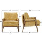 Mid-Century Modern 30 W Chenille Upholstered Accent Leisure Armchair