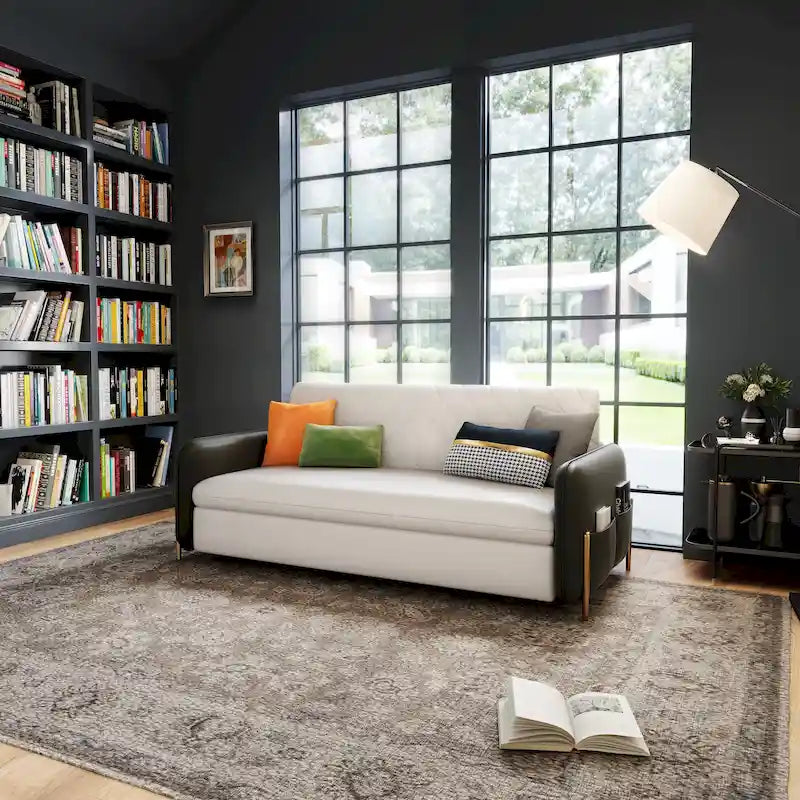 JASIWAY 67 in. Width Modern Pull Out Queen Size Sofa Bed