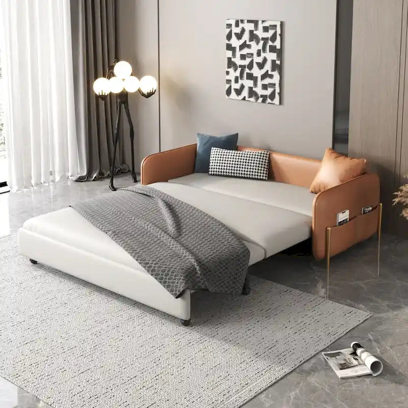 JASIWAY 67 in. Width Modern Pull Out Queen Size Sofa Bed