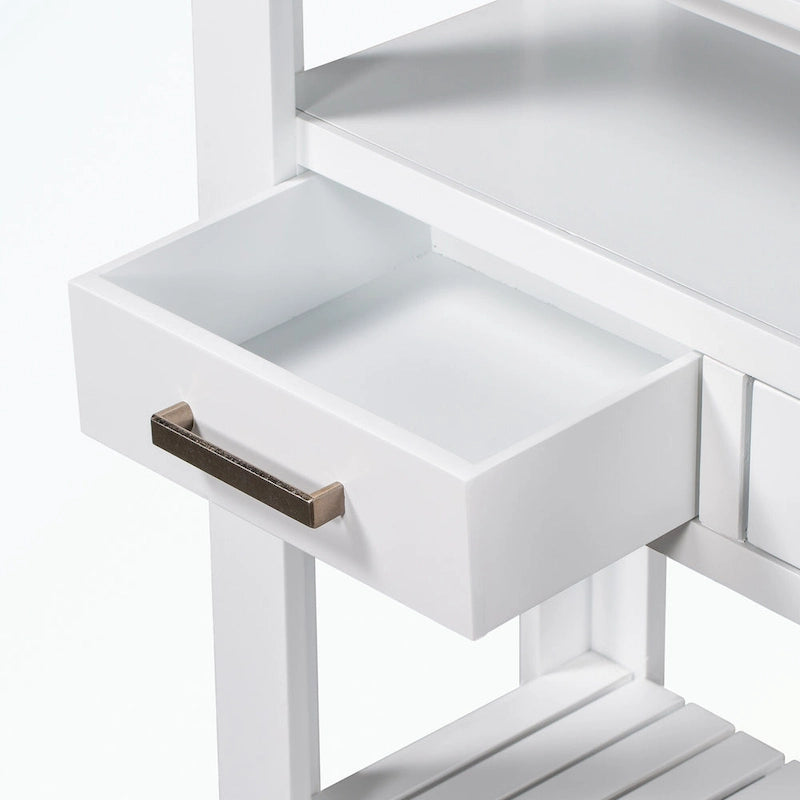 Console Table with 4 Drawers and 2 Shelves