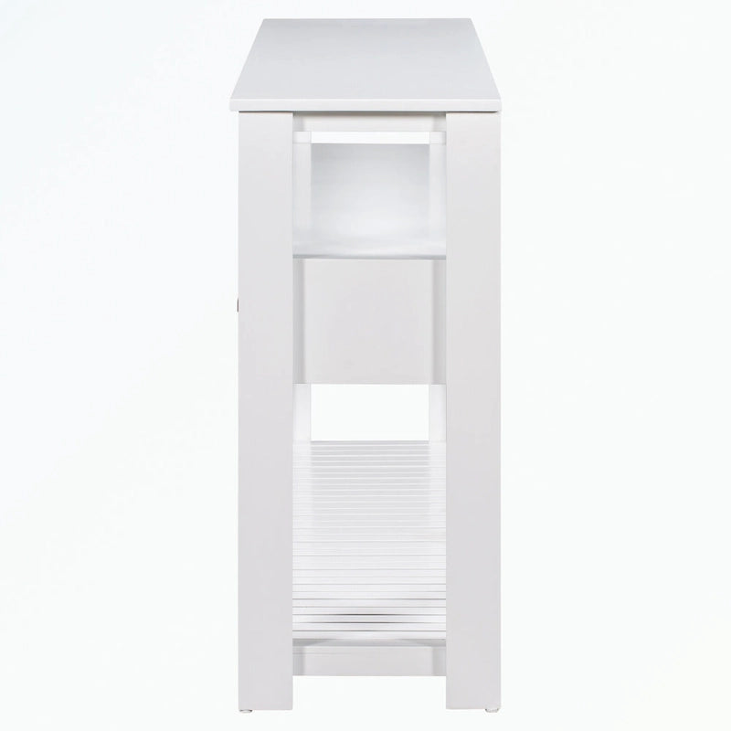 Console Table with 4 Drawers and 2 Shelves