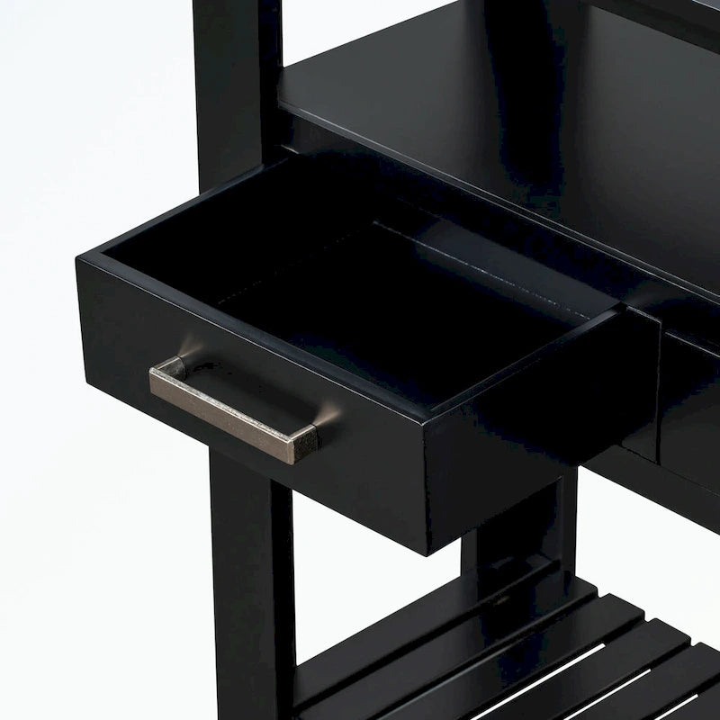 Console Table with 4 Drawers and 2 Shelves