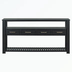 Console Table with 4 Drawers and 2 Shelves