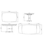 Somette Maya Dining Table with Glass Top - Grey/Silver