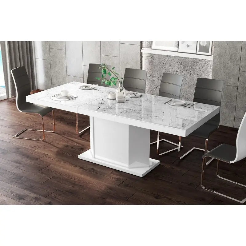 MIAGO Extendable Dining Table with storage