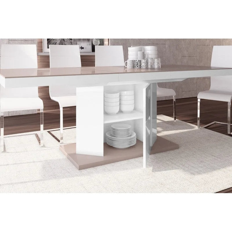 MIAGO Extendable Dining Table with storage
