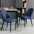 Fully Assembled Microfiber Leather Upholstered Dining Chairs, Set of 2 - 22.44D x 18.5W x 32.28H