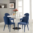 Fully Assembled Microfiber Leather Upholstered Dining Chairs, Set of 2 - 22.44D x 18.5W x 32.28H