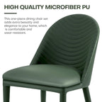Fully Assembled Microfiber Leather Upholstered Dining Chairs, Set of 2 - 22.44D x 18.5W x 32.28H