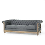 Saragus Chesterfield Sofa with Nailhead Trim by Christopher Knight Home - 85.50 L x 33.25 W x 28.50 H