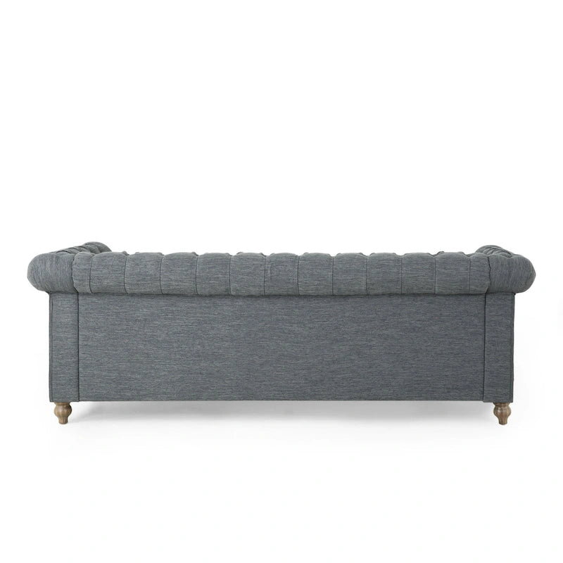 Saragus Chesterfield Sofa with Nailhead Trim by Christopher Knight Home - 85.50 L x 33.25 W x 28.50 H