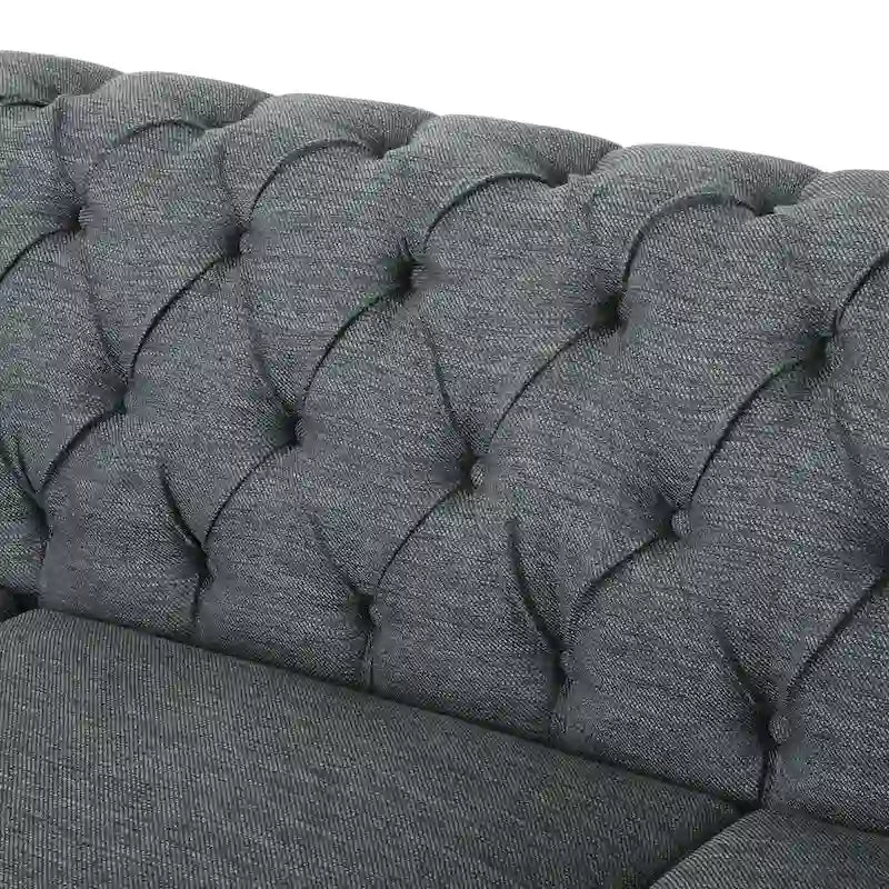 Saragus Chesterfield Sofa with Nailhead Trim by Christopher Knight Home - 85.50 L x 33.25 W x 28.50 H