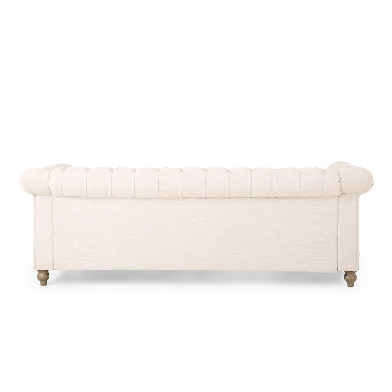 Saragus Chesterfield Sofa with Nailhead Trim by Christopher Knight Home - 85.50 L x 33.25 W x 28.50 H