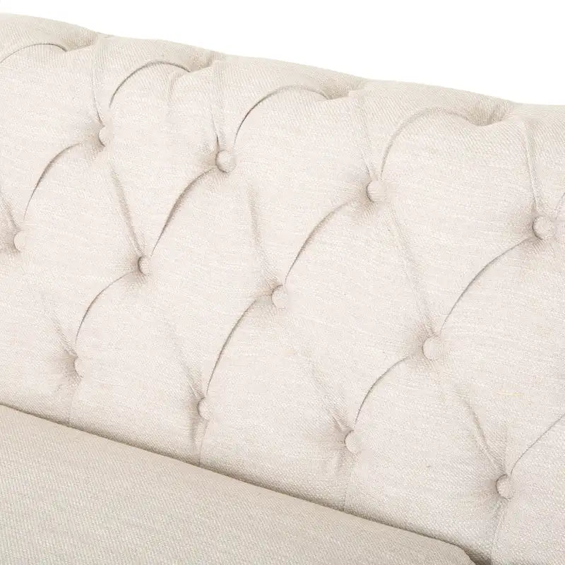Saragus Chesterfield Sofa with Nailhead Trim by Christopher Knight Home - 85.50 L x 33.25 W x 28.50 H