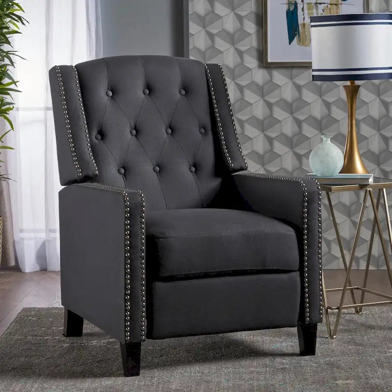 Izidro Tufted Fabric Recliner by Christopher Knight Home