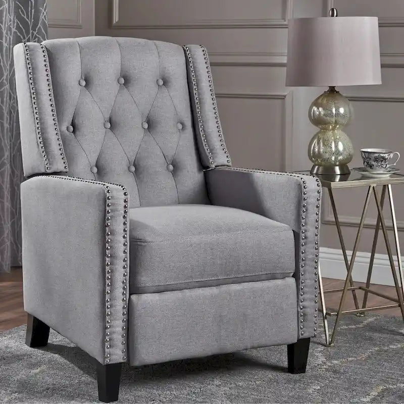 Izidro Tufted Fabric Recliner by Christopher Knight Home