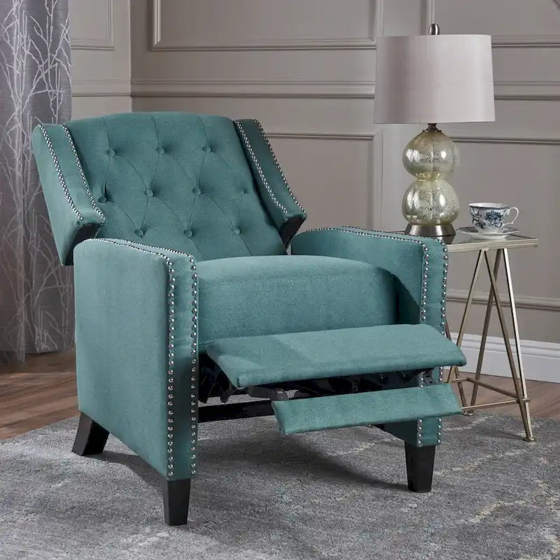 Izidro Tufted Fabric Recliner by Christopher Knight Home