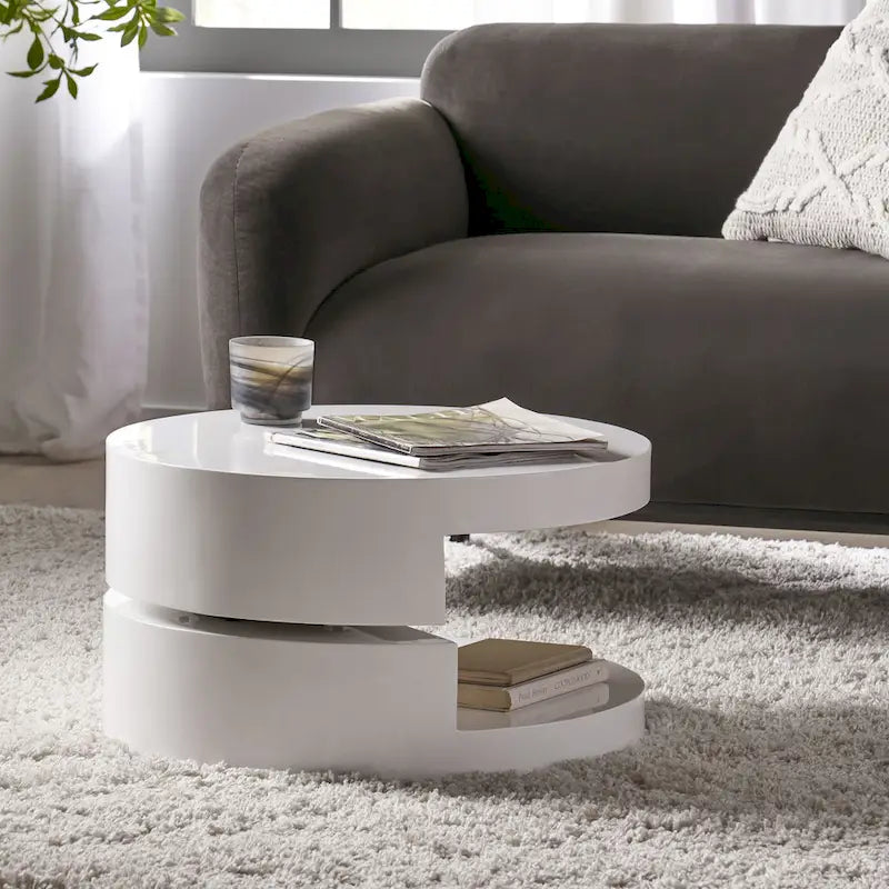 Small Circular Mod Rotatable Coffee Table by Christopher Knight Home