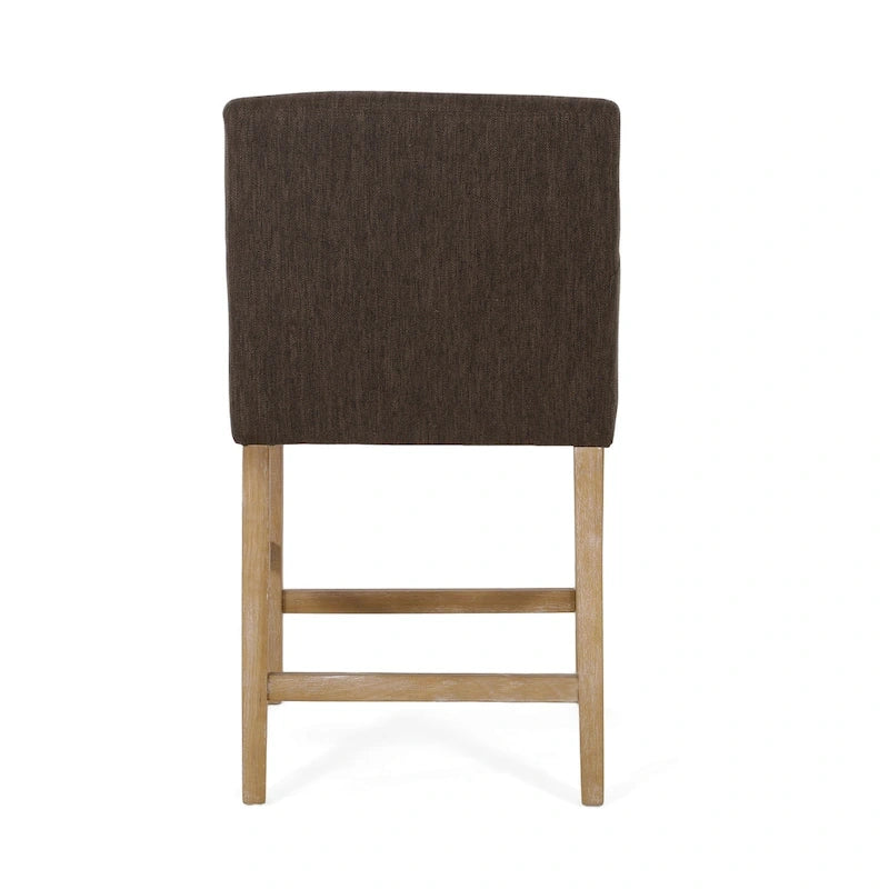 Armga Fabric Upholstered Wood 26 inch Counter Stools (Set of 2) by Christopher Knight Home