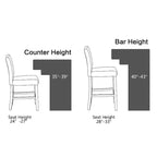 28 Inches Fabric Barstools Upholstered Bar stools Pub Chairs with Back and Silver Nailhead Trim Set of 2