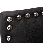 28 Inches Fabric Barstools Upholstered Bar stools Pub Chairs with Back and Silver Nailhead Trim Set of 2