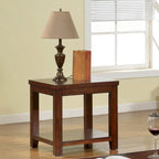 Llat Transitional Cherry 24-inch Solid Wood 1-Shelf Side Table by Furniture of America