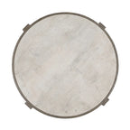 Classic Home Sonoma 52 Round Reclaimed Pine Coffee Table in Distressed Gray