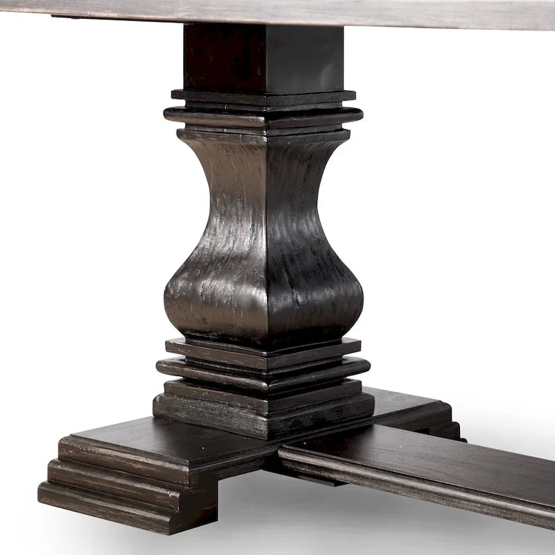 Copper Grove Vinkovci Traditional Antique Black 84-inch Dining Table