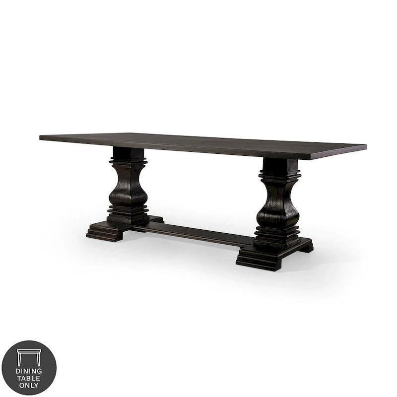 Copper Grove Vinkovci Traditional Antique Black 84-inch Dining Table