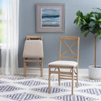 Lesvos X Back Grey Wash Folding Side Dining Chair (Set of 2)