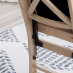 Lesvos X Back Grey Wash Folding Side Dining Chair (Set of 2)