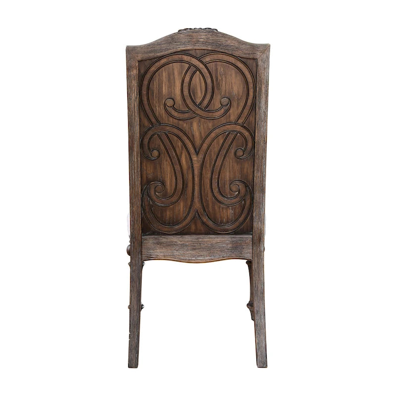 The Gray Barn Cornerways Formal High Back Carved Wood Dining Chairs (Set of 2)