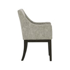 Burkhaus Dark Brown Dining Upholstered Arm Chair, Set of 2 - 21W x 24D x 36H