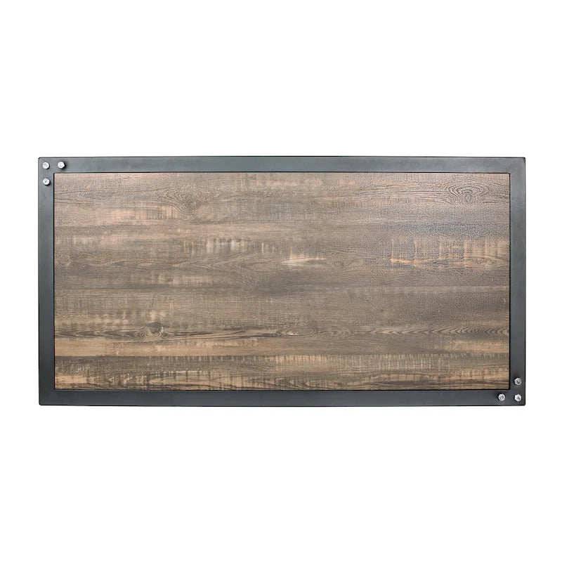 Farrow Dark Walnut and Sand Black 47-inch 1-Shelf Coffee Table by Furniture of America