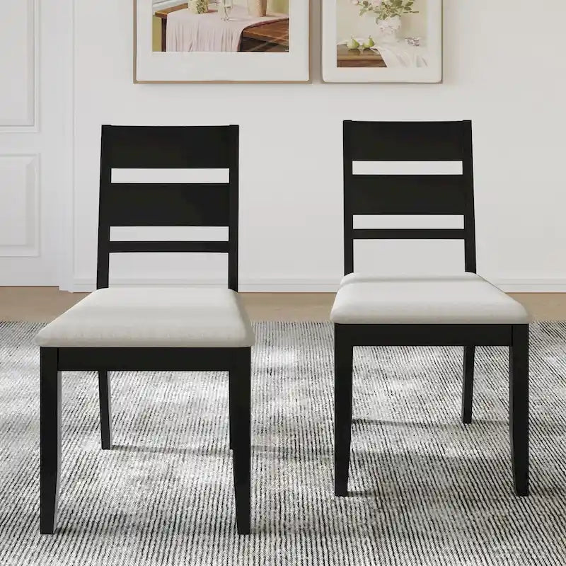 CraftPorch Elegant Wooden Dining Chairs (Set of 2) - N/A