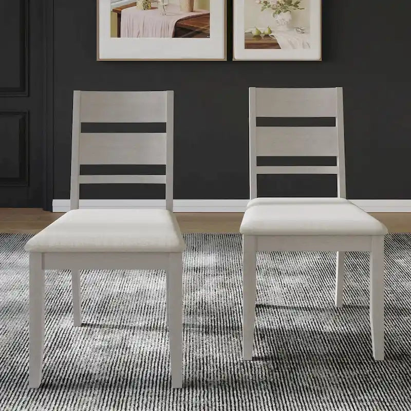 CraftPorch Elegant Wooden Dining Chairs (Set of 2) - N/A