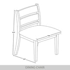 CraftPorch Elegant Wooden Dining Chairs (Set of 2) - N/A