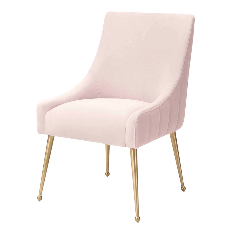 Irina Dining Chair Velvet Side Chair with Stainless Steel Leg