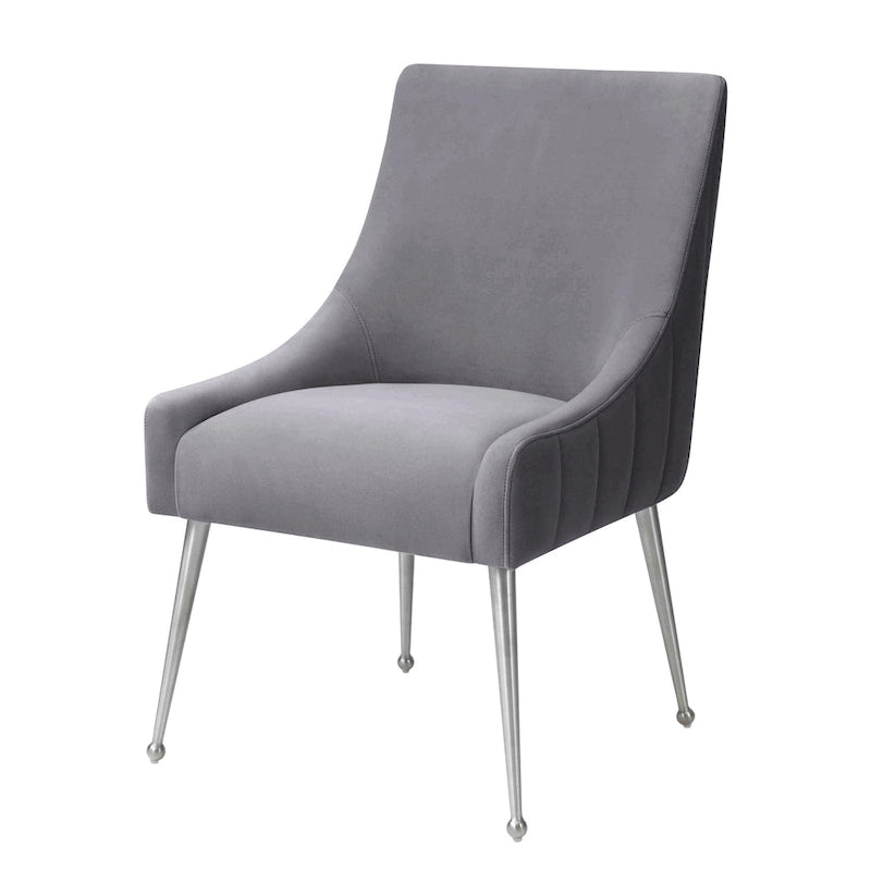 Irina Dining Chair Velvet Side Chair with Stainless Steel Leg