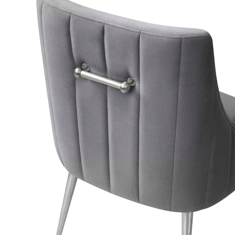 Irina Dining Chair Velvet Side Chair with Stainless Steel Leg